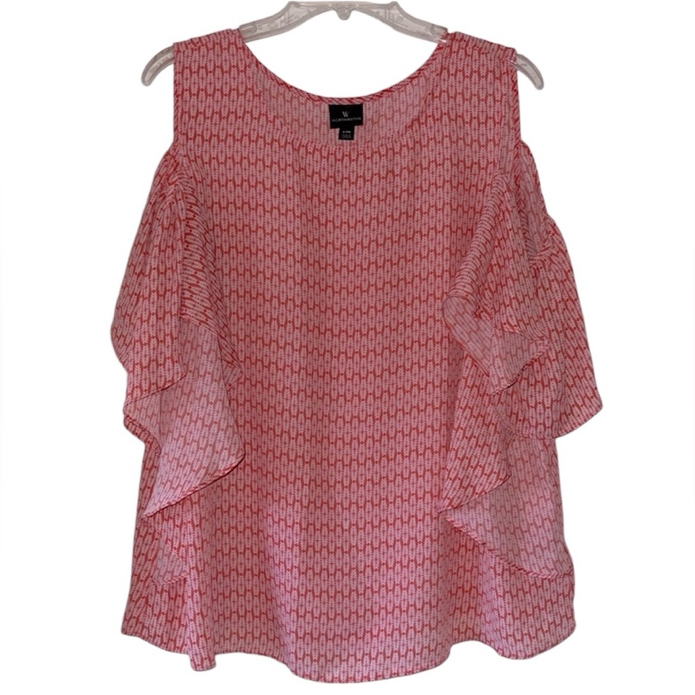 Worthington Cold Shoulder Blouse